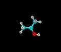 Isopropanol molecule isolated on black Royalty Free Stock Photo