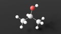 isopropanol molecule, molecular structure, isopropyl alcohol, ball and stick 3d model, structural chemical formula with colored Royalty Free Stock Photo