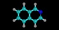 Isoquinoline molecular structure isolated on black Royalty Free Stock Photo