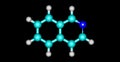 Isoquinoline molecular structure isolated on black Royalty Free Stock Photo