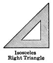 Isosceles Right Triangle vintage illustration