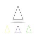 isosceles triangle colored icon. Can be used for web, logo, mobile app, UI, UX Royalty Free Stock Photo