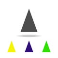 isosceles triangle colored icons. Elements of Geometric figure colored icons. Can be used for web, logo, mobile app, UI, UX
