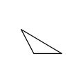 isosceles triangle icon. Element of geometric figure for mobile concept and web apps. Thin line isosceles triangle icon can be