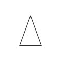 Isosceles triangle icon. Geometric figure Element for mobile concept and web apps. Thin line icon for website design and developm