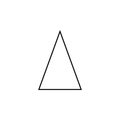 Isosceles triangle icon. Geometric figure Element for mobile concept and web apps. Thin line icon for website design and developm
