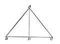 Isosceles Triangle With Interior Segment Drawn vintage illustration Royalty Free Stock Photo