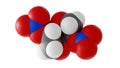 isosorbide dinitrate molecule, nitrates and nitrites molecular structure, isolated 3d model van der Waals