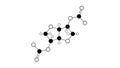 isosorbide dinitrate molecule, structural chemical formula, ball-and-stick model, isolated image nitrates and nitrites Royalty Free Stock Photo