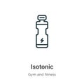 Isotonic outline vector icon. Thin line black isotonic icon, flat vector simple element illustration from editable gym and fitness