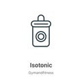 Isotonic outline vector icon. Thin line black isotonic icon, flat vector simple element illustration from editable gymandfitness