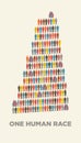 Vector Isotype pictograms as babel tower Royalty Free Stock Photo