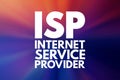 ISP - Internet Service Provider acronym, technology concept background