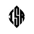 ISR circle letter logo design with circle and ellipse shape. ISR ellipse letters with typographic style. The three initials form a Royalty Free Stock Photo
