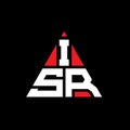 ISR triangle letter logo design with triangle shape. ISR triangle logo design monogram. ISR triangle vector logo template with red Royalty Free Stock Photo