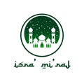 Isra mi`raj logo design vector. mosque icon design