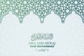 Isra Miraj Greeting Card Premium Vector