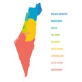 Israel - administrative map of districts