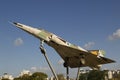 Israel Air Force Kfir C2 fighter jet on a traffic circle in Beer Sheva Royalty Free Stock Photo