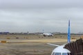 An Israel Airlines plane prepares to take off from Newark Airport