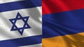Israel and Armania Flag - Two Flag Together Royalty Free Stock Photo