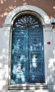 In israel, blue old door