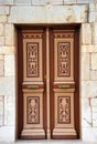 In israel, brown old craftmanship door