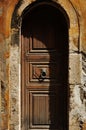 In israel, brown old door