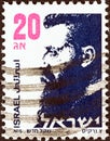 ISRAEL - CIRCA 1986: A stamp printed in Israel shows Dr. Theodor Herzl 1860-1904, circa 1986. Royalty Free Stock Photo