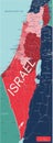 Israel country detailed editable map