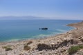 Israel, Dead Sea. 08.24.21. View of the schooner off the coast Royalty Free Stock Photo