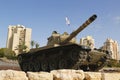 Israel Defense Forces Merkava tank in a memory of fallen officer from Golani brigade in Beer Sheva