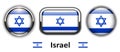 Israel flag buttons Royalty Free Stock Photo