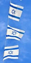 Israel Flag chain on Independence Day Royalty Free Stock Photo