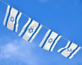 Israel Flag chain on Independence Day Royalty Free Stock Photo