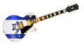 Israel Flag On An Electric Guitar Over A White Background Royalty Free Stock Photo