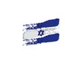 Israel Flag Vector. Vector Israeli Flag with watercolor effect, 3D. Vector illustration Flag of Israel