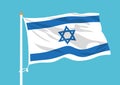 Israel flag waving