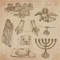 Israel - An hand drawn collection. Vector pack.