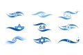 Israel independence day and abstract flag icons Royalty Free Stock Photo