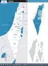 Israel - infographic map and flag illustration Royalty Free Stock Photo