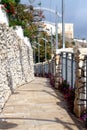 Israel Jerusalem landscape old city. Stone pavement, sunny autumn day. Royalty Free Stock Photo