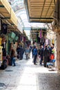 .Israel / Jerusalem - 02/08/2018: Oriental market in old Jerusalem offers variety of middle east products and souvenirs. Market is