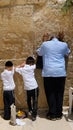 Israel. Jerusalem. Western wall. Prayer at the Western Wall. Israel is a place of attraction for pilgrims from all over the world. Royalty Free Stock Photo