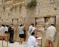 Israel. Jerusalem. Western wall. Prayer at the Western Wall. Israel is a place of attraction for pilgrims from all over the world. Royalty Free Stock Photo