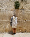 Israel. Jerusalem. Western wall. Prayer at the Western Wall. Israel is a place of attraction for pilgrims from all over the world. Royalty Free Stock Photo