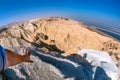 Israel, Judean Desert, view from the top of Mount Sodom. Royalty Free Stock Photo