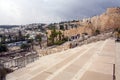 Israel landscape landmarks. Jerusalem view of the old town and t Royalty Free Stock Photo