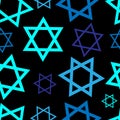 Israel Magen David star seamless pattern vector illustration Royalty Free Stock Photo