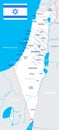 Israel - map and flag illustration Royalty Free Stock Photo